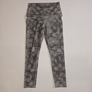 Evolution and Creation Gray Snake Pattern Leggings Women's Medium Mia Leggings M